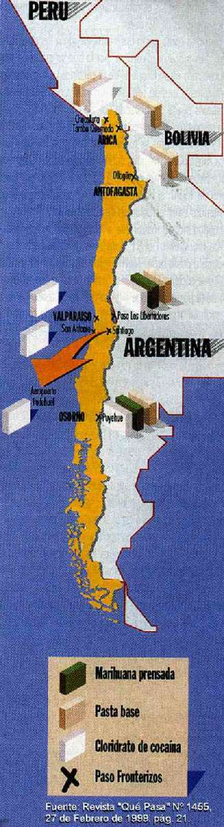 MAPA DE LA DROGA EN CHILE